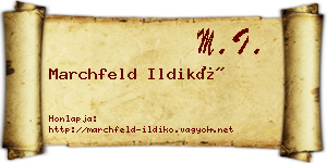 Marchfeld Ildikó névjegykártya